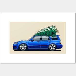 Subie Forester Xmas Posters and Art